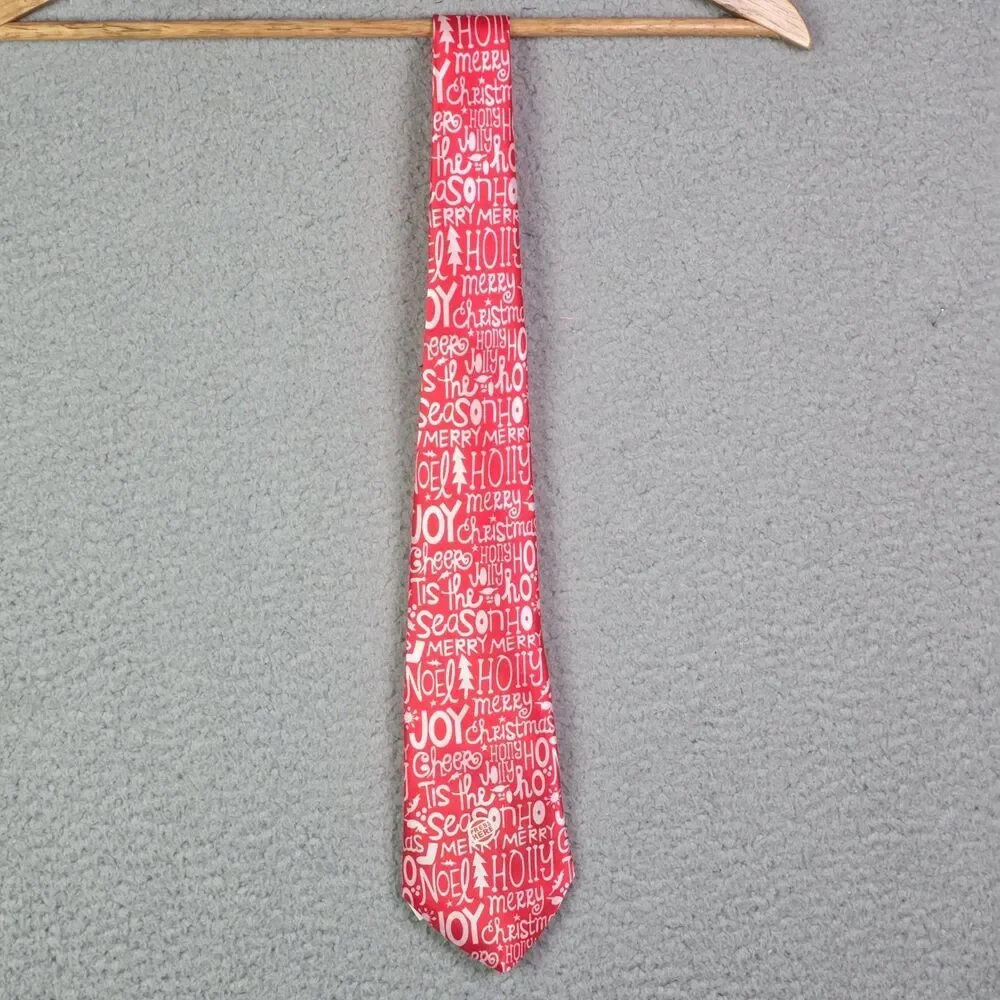 Christmas Musical Necktie Red Novelty Holiday Party Tie New Festive